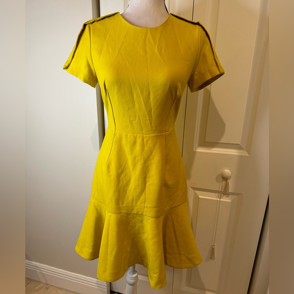 Banana Republic Sheath Yellow Midi Dress - Picture 3 of 7